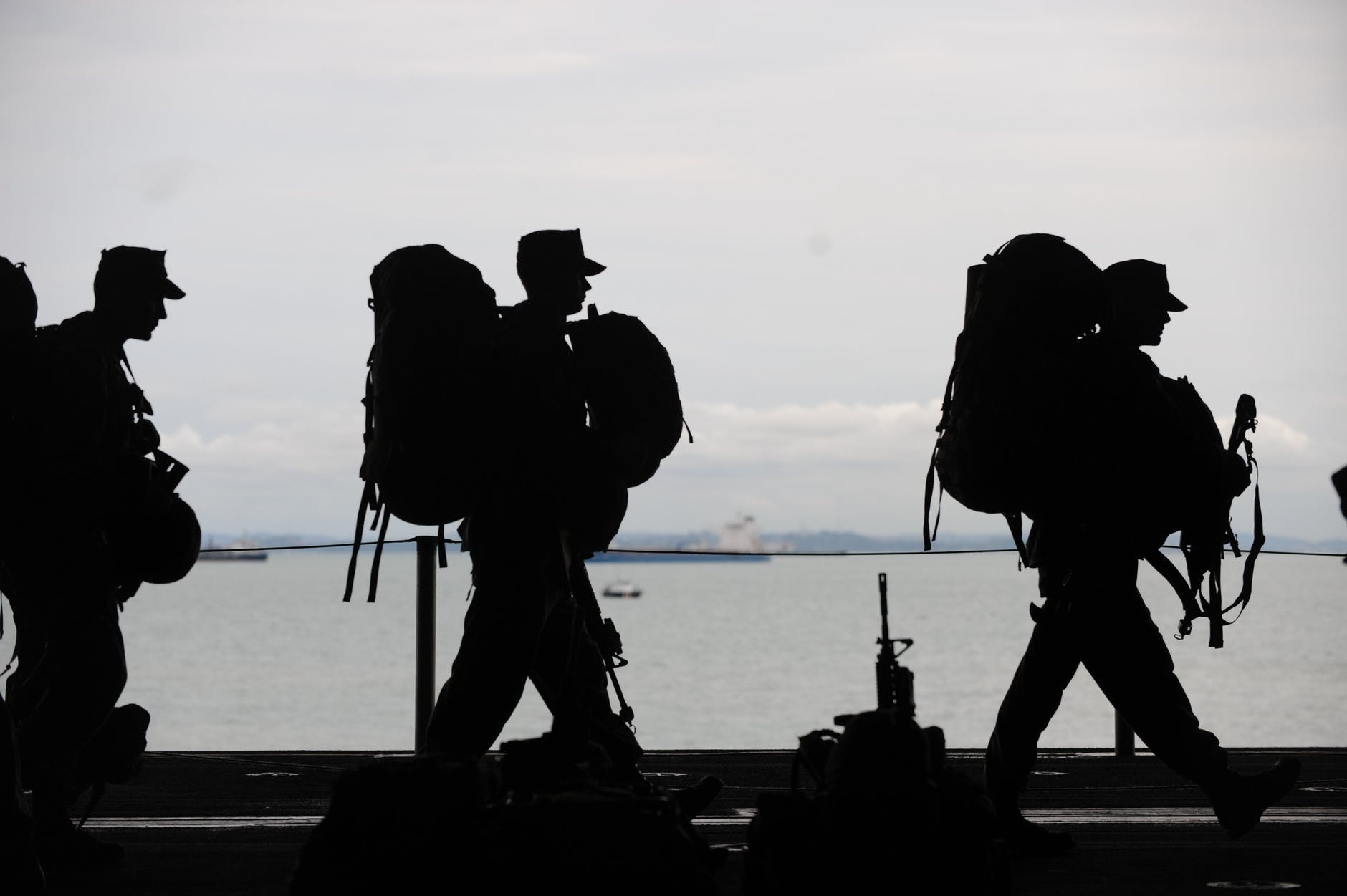 Soldiers walking