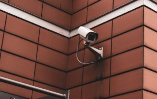 Surveillance camera inside a building