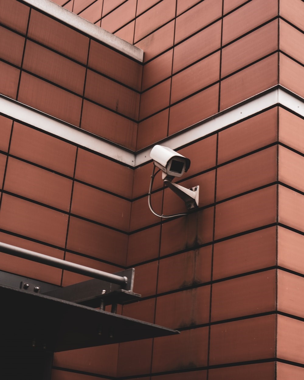 Surveillance camera inside a building