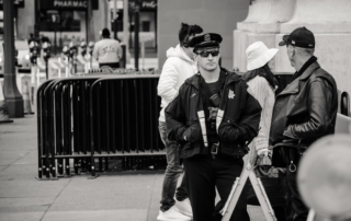 Security guard at a public event