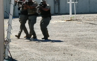 Armed security personnel