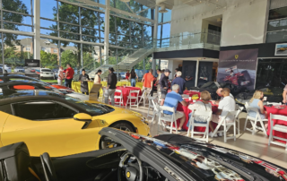 An event at a car showroom