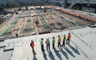 Workers at a construction site